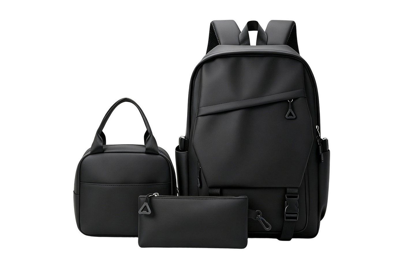 Mutig Schulrucksack Schulrucksack Jungen Mädchen Teenager 3-teiliges Set (Leichte Schultasche Casual Daypack, College Laptop-Rucksack, 3-tlg., für Männer Frauen, für Sports High School Backpack), mit Lunch Bag und Federmäppchen Bild 2