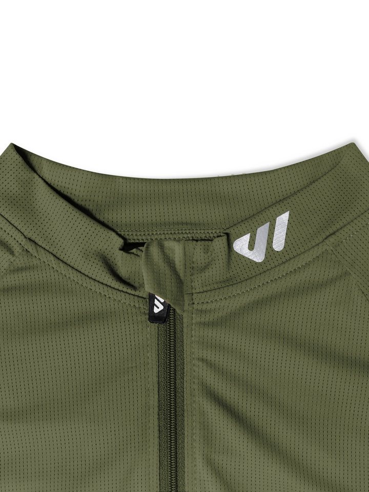 Wulibike Radtrikot Herren Fahrradbekleidungsset mit X-Trägern und 6 Cargo-Taschen (2-tlg) Kurzarm Trikot kombiniert mit Träger-Fahrradhose Bild 5