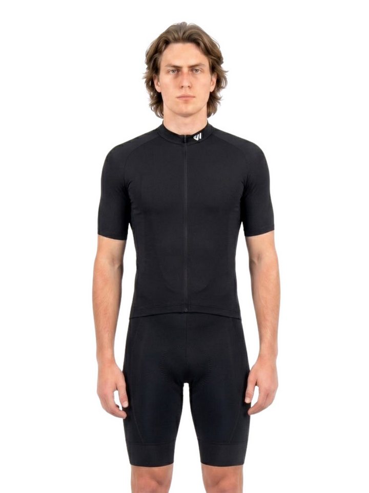 Wulibike Radtrikot Herren mit Aero-Fit, atmungsaktives Kurzarm Fahrradtrikot (2-tlg) Radsport-Set mit Y-Trägern, 6 Taschen & kompression Trägerhose Bild 3