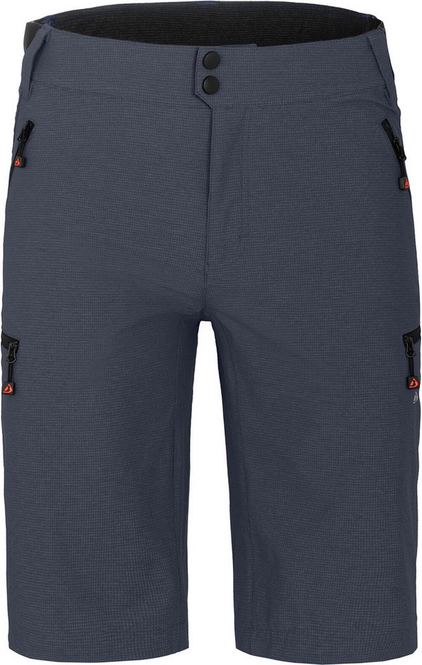 Bergson Fahrradhose PATTI Bermuda Herren Radshorts, strapazierfähig, elastisch, Normalgrößen, grau/blau Bild 4
