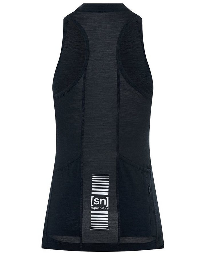 SUPER.NATURAL Radtrikot Merino Fahrradtrikot W GRAVA SUMMER TANK Merino-Materialmix mit reflektierenden Logos Bild 2