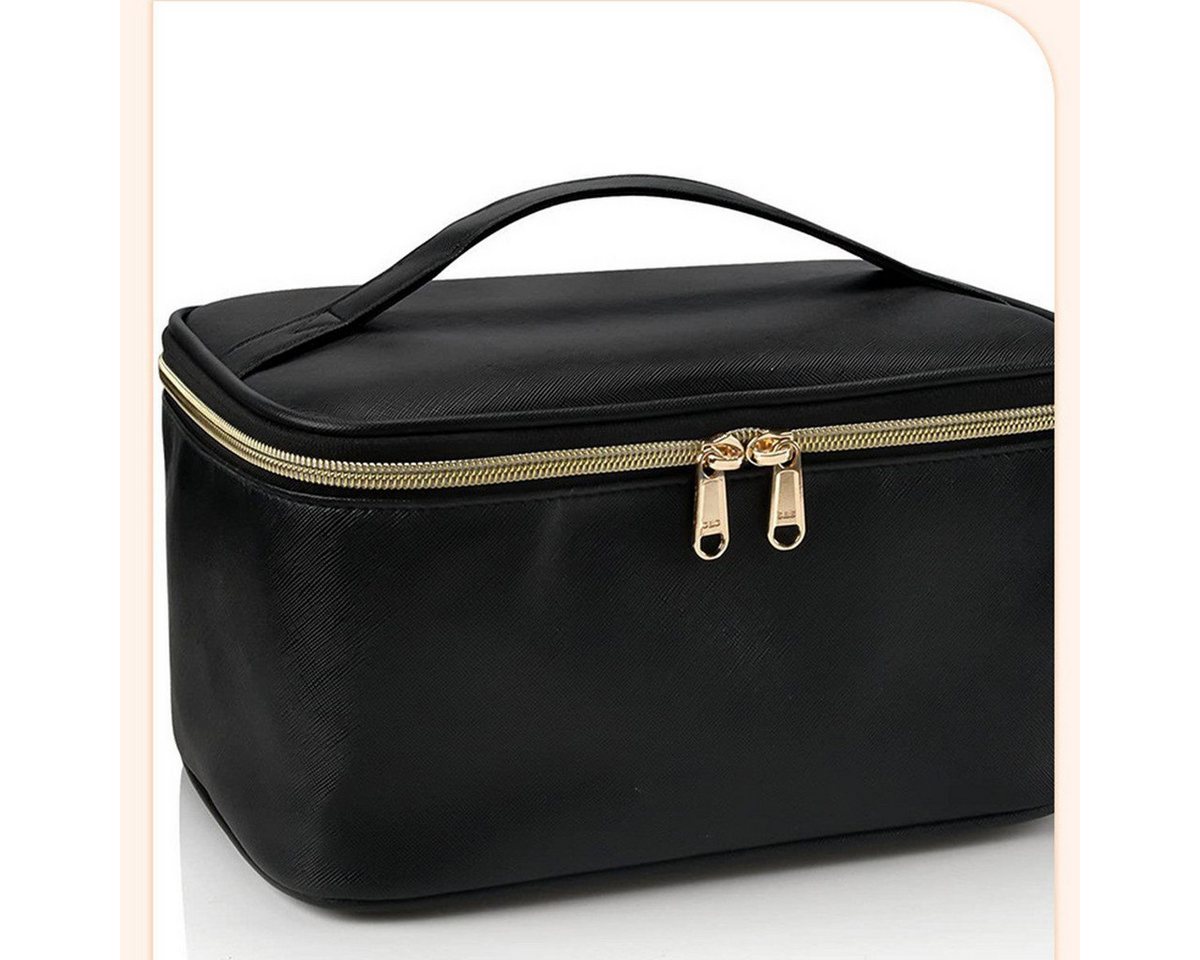 feinlux Kulturbeutel Kosmetiktasche Damen Groß Kulturbeutel mit Pinsel Aufbewahrung (Packung, Trennwand Tragbare Wasserdicht Kulturtasche Schminktasche(1 Stück), Zur Aufbewahrung Ihrer Kosmetika, Lippenstifte und Spiegel. Bild 2