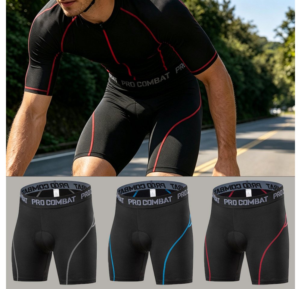Blusmart Radlerhose Atmungsaktive Radunterwäsche für Damen und Herren (Mesh-Einsatz und Gel-Polsterung, Stoßdämpfende MTB-Radunterwäsche) Für Sport, Reiten, Fahrrad, Fahrrad, MTB