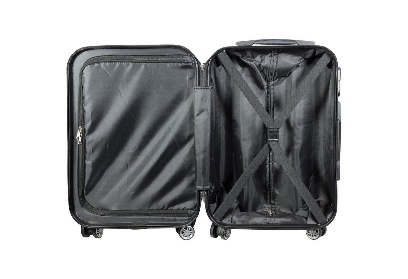 Trendyshop365 Hartschalen-Trolley Katze, Reisekoffer bunt mit Tier-Motiv, 3 Größen, Zahlenschloss, Polycarbonat, Dehnfalte Bild 3