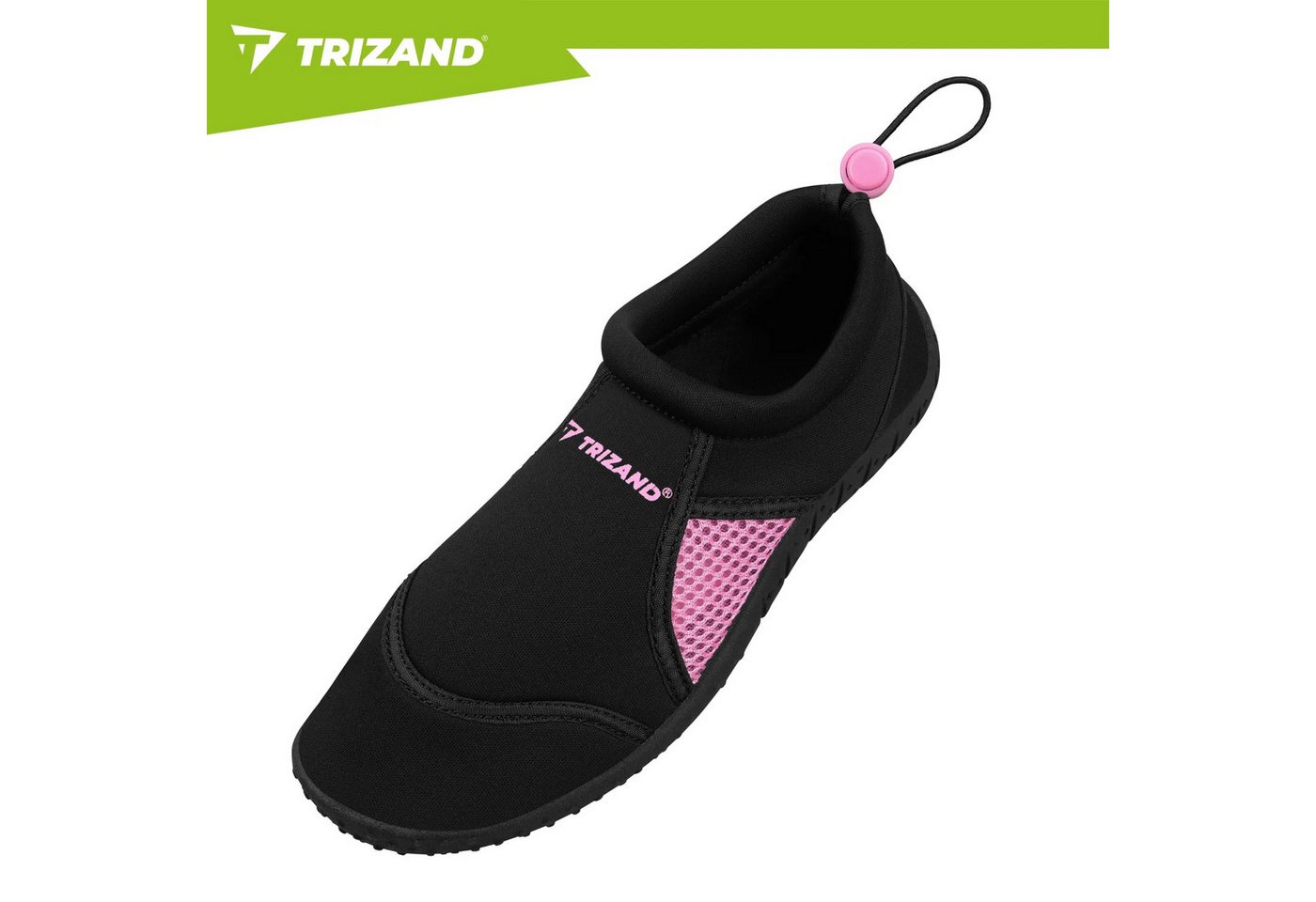 Trizand Badeschuhe Strandschuhe Wassersportschuhe Wasserschuh (Spar-Set, 1-tlg., 37) rutschfest, schnelltrocknend, Mesh, Kordelzug Bild 3
