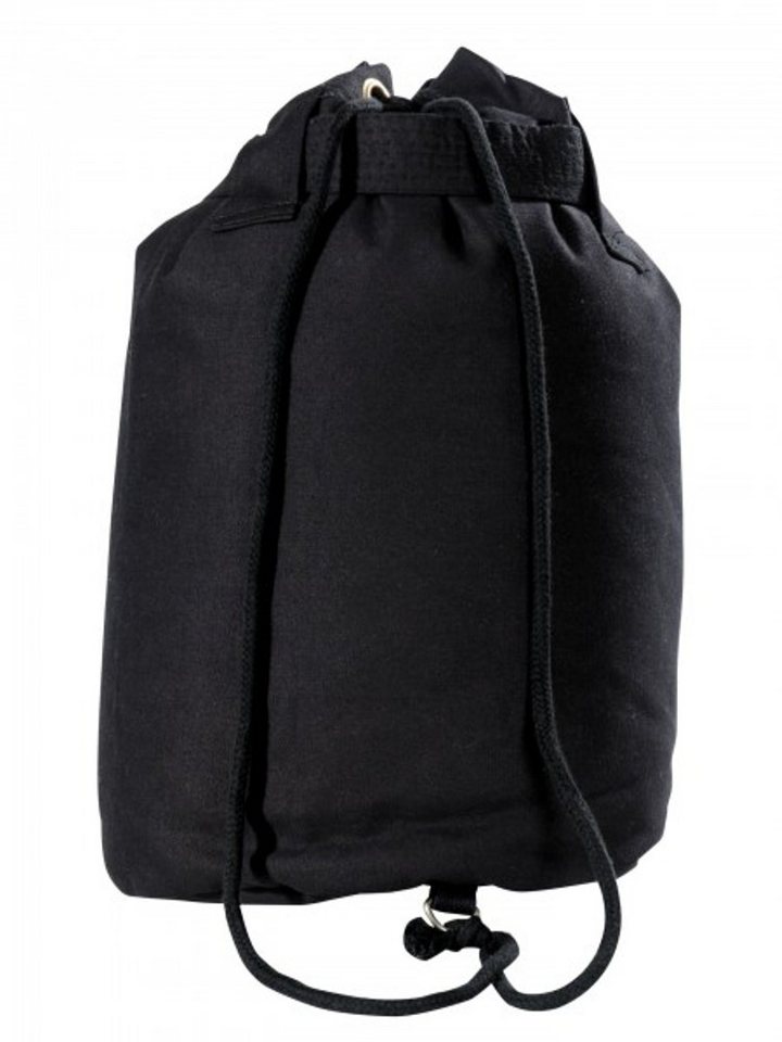 Danrho Sporttasche Karate Seesack Beutel Kinder Rucksack Turnbeutel (Kordelzug, Schnellverschluß, Baumwolle), schwarz oder weiss, Budogürtel Optik