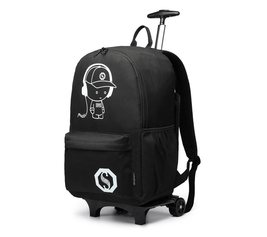 KONO Handgepäck-Trolley Rucksack Tasche mit Rollen Business Trolley Reisetasche für Polyester Bild 2