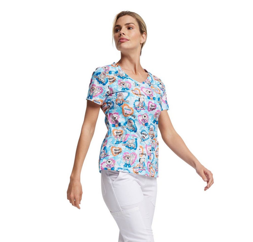 Cherokee Funktionsbluse Bunt bedruckter Damen Kasack "Lustige Hunde" Kasack mit Motiv Bild 2