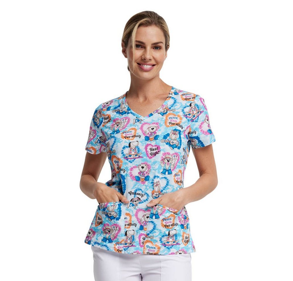 Cherokee Funktionsbluse Bunt bedruckter Damen Kasack "Lustige Hunde" Kasack mit Motiv Bild 3
