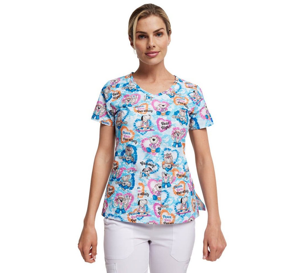 Cherokee Funktionsbluse Bunt bedruckter Damen Kasack "Lustige Hunde" Kasack mit Motiv Bild 4