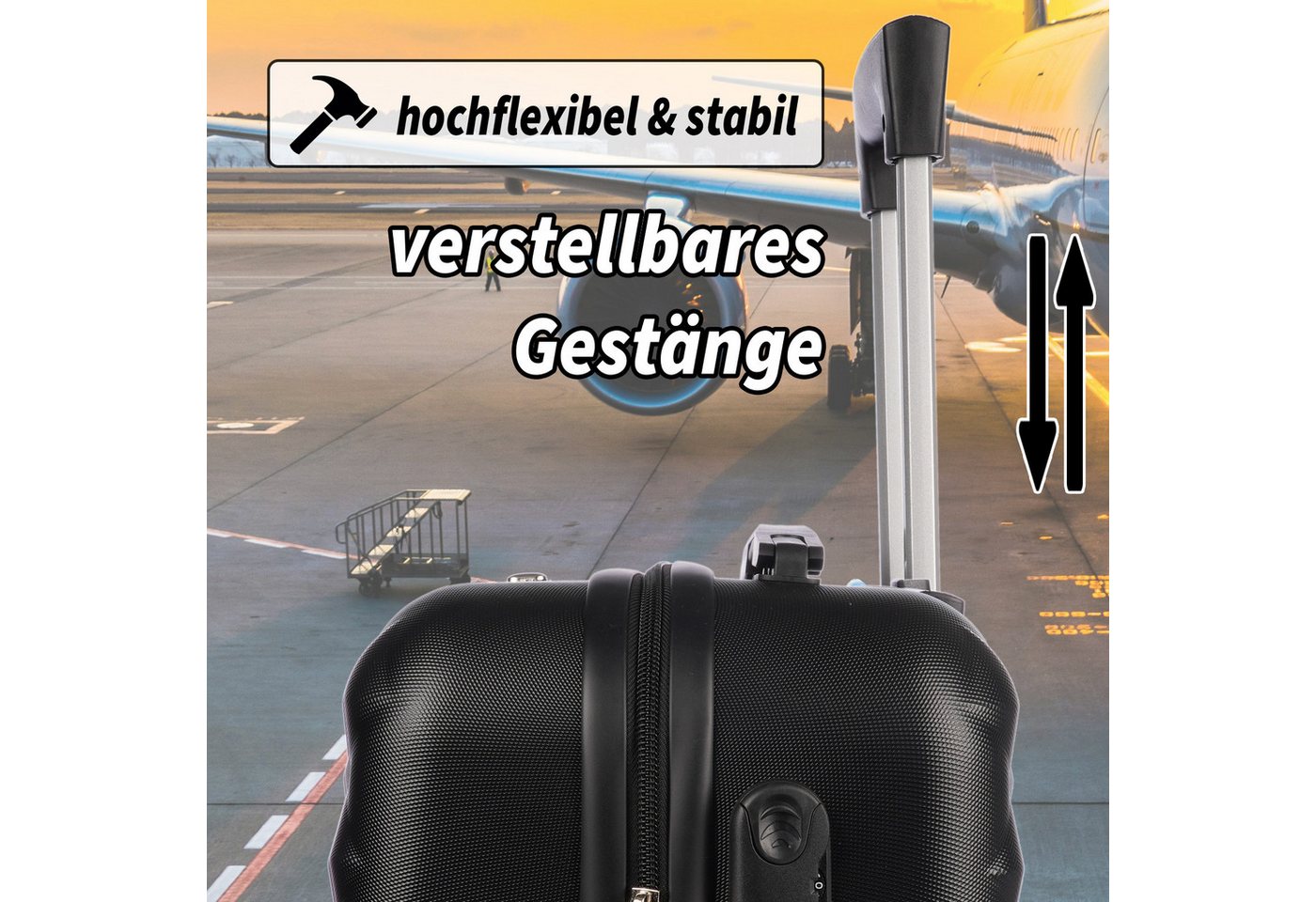 Weissmantel Kofferset Koffer 3er Set Kofferset Hartschalenkoffer Koffer Set Handgepäck, (4 Leichtlauf-Rollen, 360° Leichtlaufrollen, Koffer Set, Tolley Set Koffer set 3 teilig, Kofferset XL Bordgepäck), Suitcase 3 teilig Rollkoffer Hartschalenkoffer Reisekoffer Kofferset
