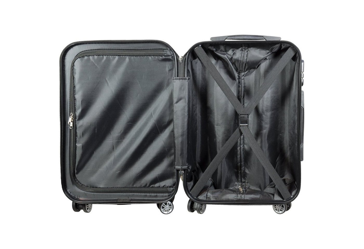 Trendyshop365 Hartschalen-Trolley Motivkoffer Schmetterling - Handgepäck - Weekender - Reisekoffer, Zahlenschloss, Polycarbonat, Dehnfalte Bild 4