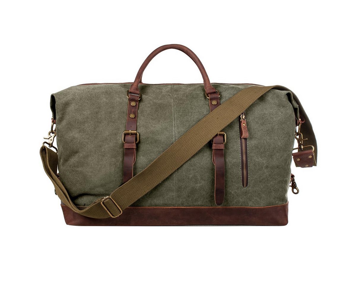 S-ZONE Reisetasche Reisetasche Segeltuch Freizeittasche Weekender Tourbag Gymbag, Große (60 L) Kapazität Reisetasche für den Wochenendausflug für Herren Bild 4