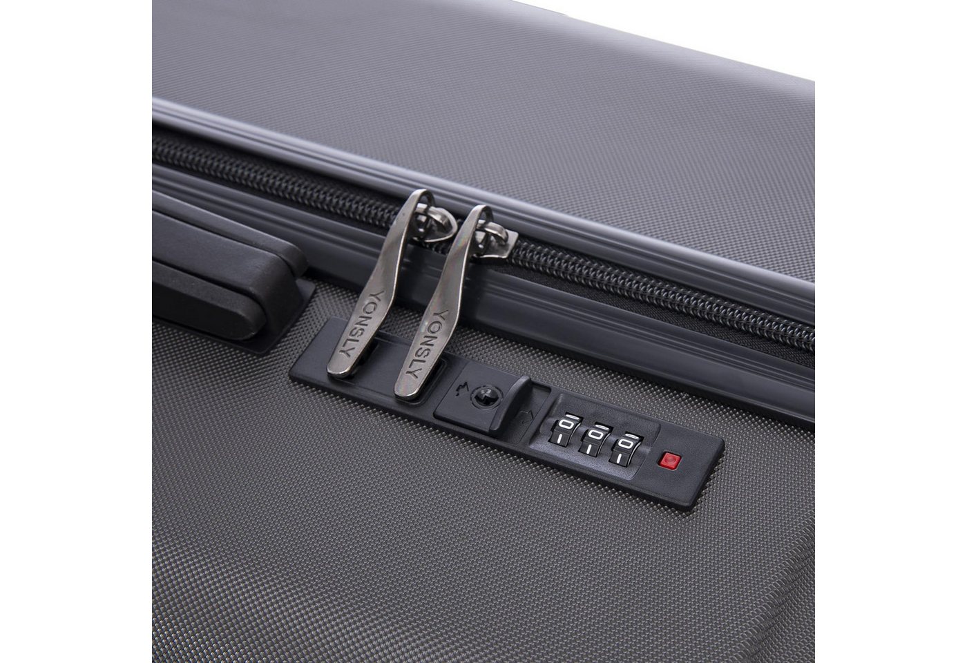 YONSLY Trolleyset Reisekoffer mit TSA-Zahlenschloss & YKK-Reißverschluss, 4 Rollen, (Hartschalen-Kabinenkoffer Set (M, L, XL), 3 tlg., Hartschalen Trolley Set), kratzfest pflegeleicht Wasserabweisend Bild 4