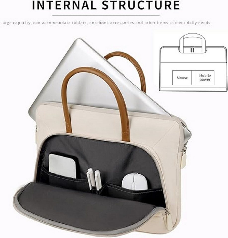 LIANNA Businesstasche Laptoptasche Stilvolle minimalistische Laptoptasche (Set, 1-tlg., Moderne Handtasche, Büros und Geschäftsreisen), Leichte Laptop Tasche für 15-16.1 Zoll mit Tabletfach für den Alltag Bild 2