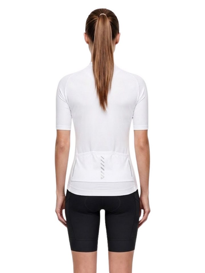 Wulibike Radtrikot Damen Sommer Radsport Set, Kurzarm-Trikot mit Träger-Bibshorts (2-tlg) Atmungsaktives Funktionsset mit 6 Taschen für Rennrad Bild 4