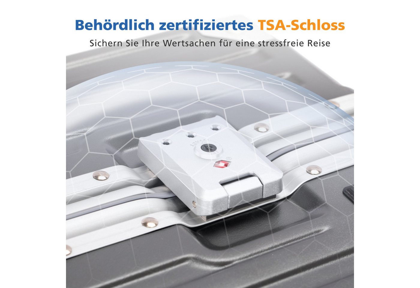 ALPHA CAMP Koffer Hartschalenkoffer (20, 24, 28 Inch) Reisekoffer mit Rollen, Polycarbonat Handgepäck Luggage mit TSA Schloss & Aluminium Rahmen