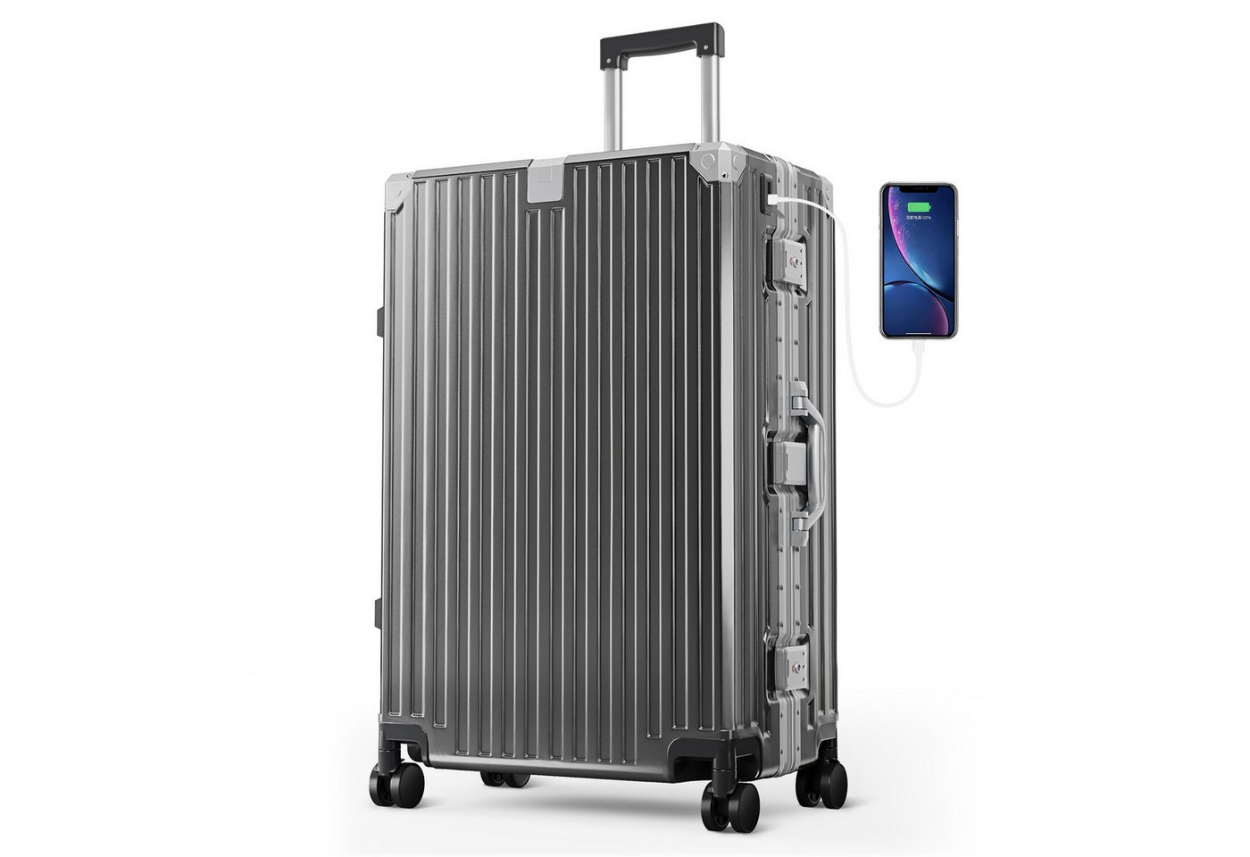 ALPHA CAMP Koffer Hartschalenkoffer (20, 24, 28 Inch) Reisekoffer mit Rollen, Polycarbonat Handgepäck Luggage mit TSA Schloss & Aluminium Rahmen Bild 3