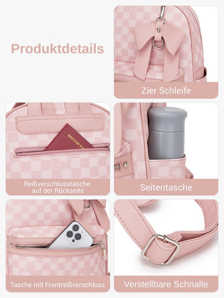 Miss Lulu Cityrucksack wasserdichte Mini Rucksacktasche für Arbeit Studium Reisen Einkauf Bild 2