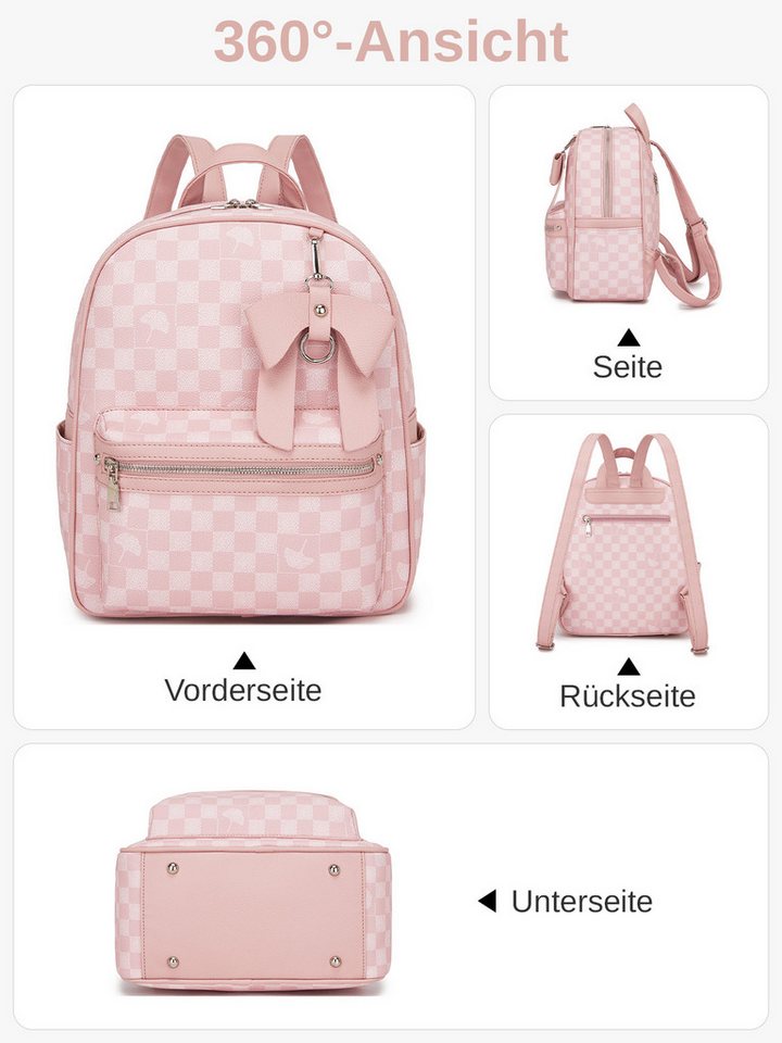 Miss Lulu Cityrucksack wasserdichte Mini Rucksacktasche für Arbeit Studium Reisen Einkauf Bild 3