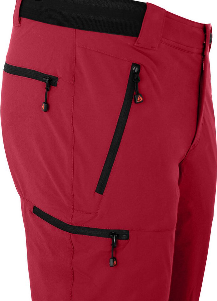 Bergson Outdoorhose ARRESÖ COMFORT Bermuda Herren Wandershorts, leicht, strapazierfähig, Normalgrößen, rot