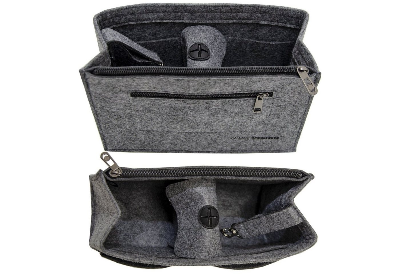 DuneDesign Taschenorganizer S - Filz Handtaschenorganizer mit Fächern für Handtasche und Rucksack, 23 x 10 x 16 cm Taschen Organizer - Innentasche für Damen Handtaschen Bild 2
