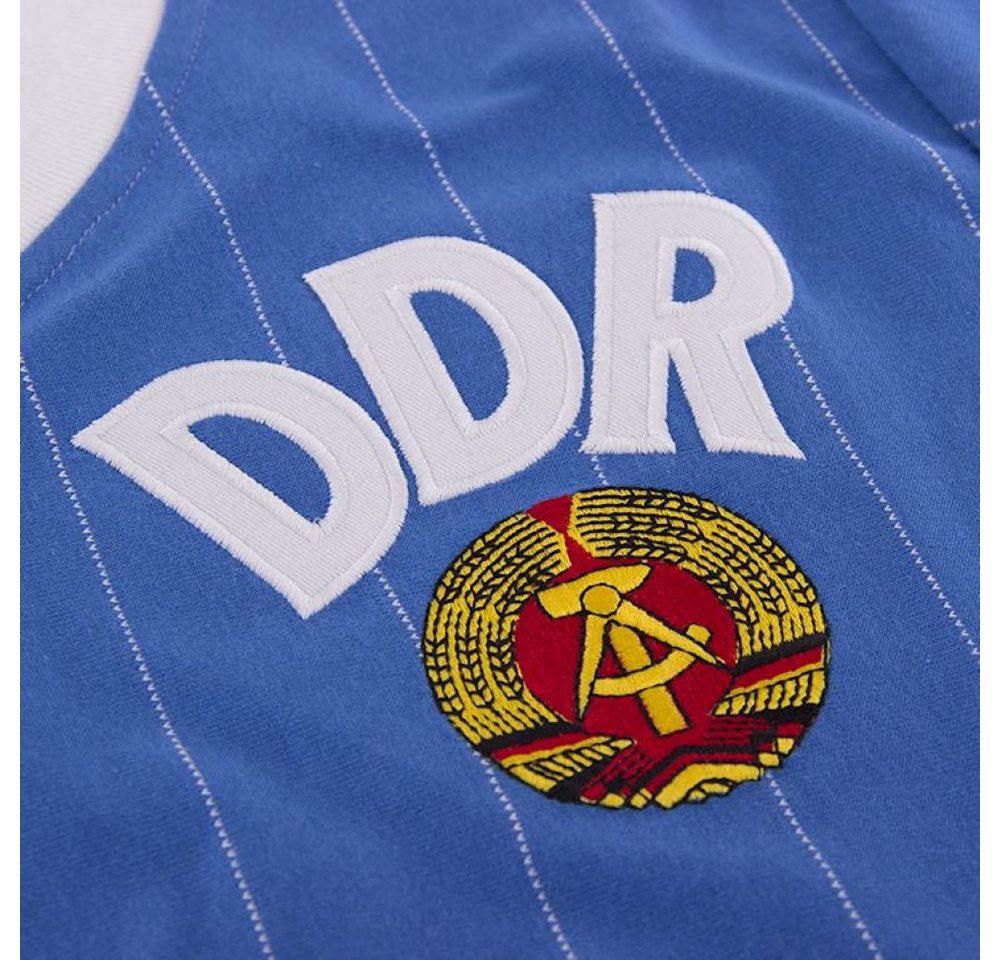 COPA Fußballtrikot Retro DDR 1985 Vereinsemblem Bestickt, feine Nadelstreifen