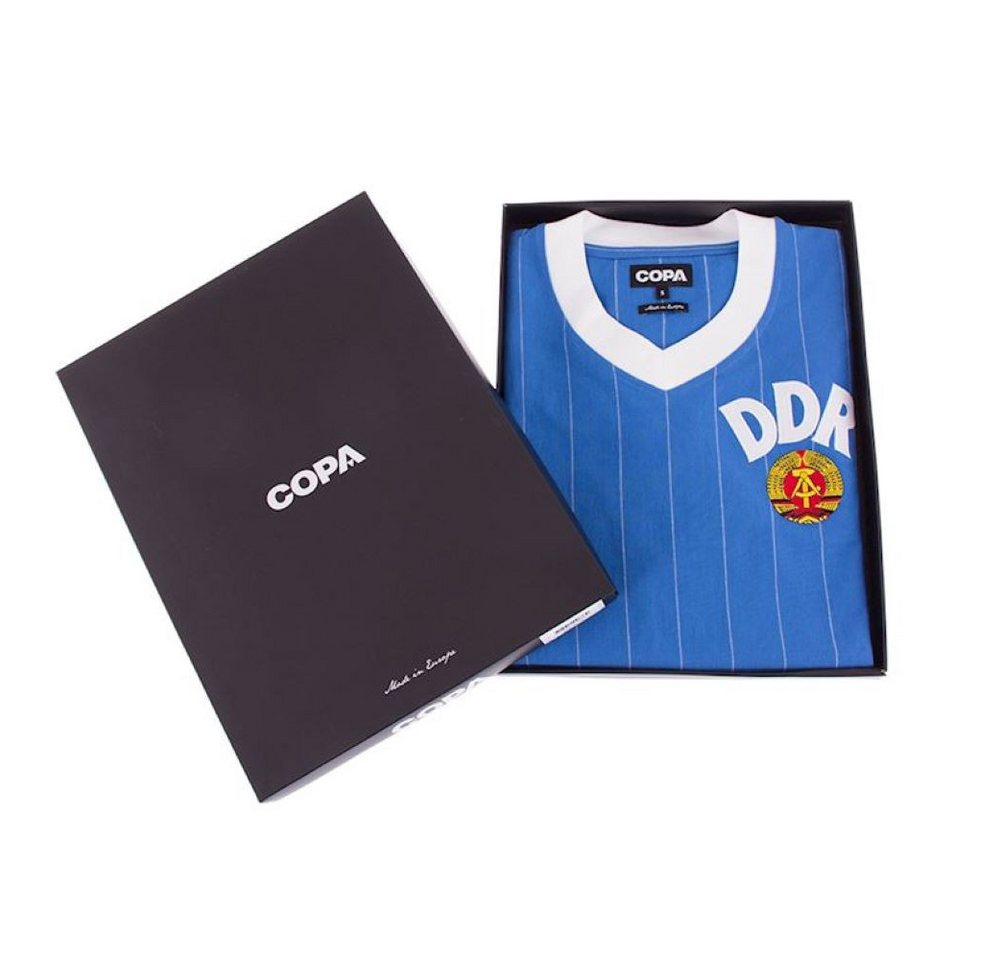 COPA Fußballtrikot Retro DDR 1985 Vereinsemblem Bestickt, feine Nadelstreifen Bild 3