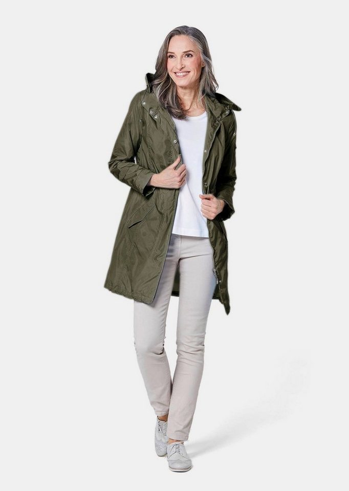 GOLDNER Outdoorjacke Modischer Regenparka mit Kapuze Individuelle Weitenregulierung durch Tunnelzüge und variablen Kragen Bild 2