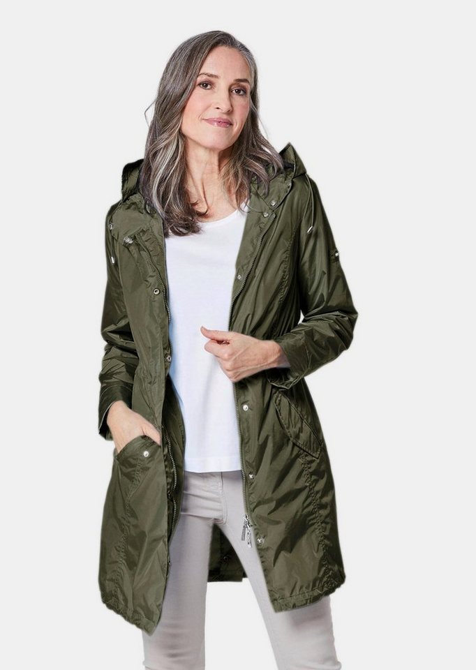 GOLDNER Outdoorjacke Modischer Regenparka mit Kapuze Individuelle Weitenregulierung durch Tunnelzüge und variablen Kragen Bild 4