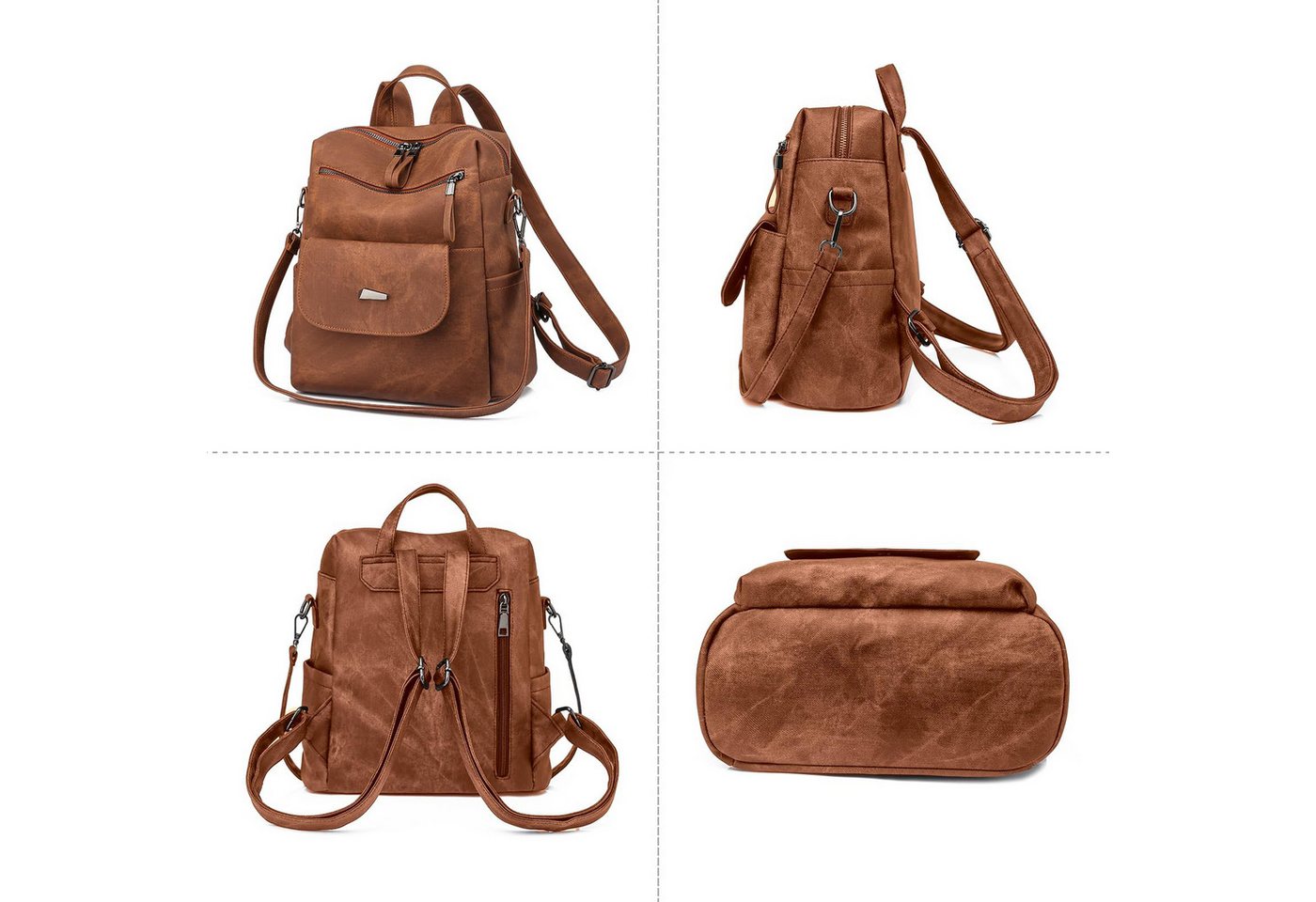 Zaewry Cityrucksack Unisex Rucksack Wasserdicht Anti-Diebstahl Leichtgewicht Reisen, Mehrzweck Cabrio Geldbörse Umhängetasche Handtasche Rucksack Bild 3