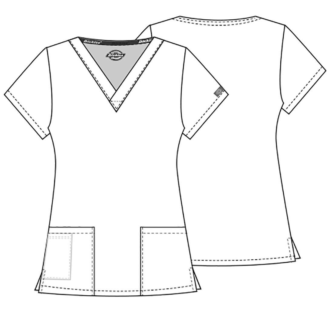 Dickies Funktionsbluse Unisex EDS Schlupfhemd V-Neck, Every Day Scrubs Kasack mit 2 aufgesetzten Taschen Bild 3