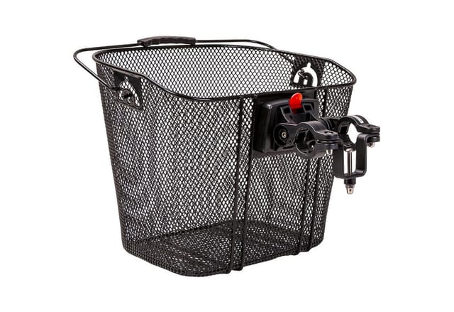 Diedrich Filmer GmbH Fahrradkorb Lenker-Korb Tasche mit Schnell-Befestigung Creme (Set, Korb mit Halterung), Fahrrad-Korb Halterung Einkauf Fahrrad-Tasche Vorne Shopper auch eBike