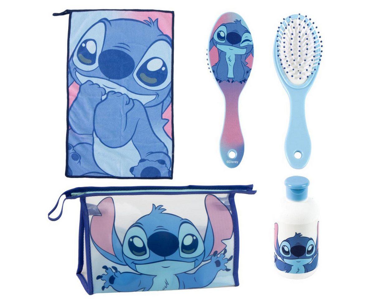 Lilo & Stitch Kulturbeutel - Kinder Waschset Haarbürste Handtuch Travel Zubehör (3-tlg) Bild 3