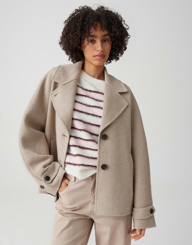 OPUS Wolljacke aus doppellagige Wollqualität Loose Fit Riegel an der Manschette Bild 3