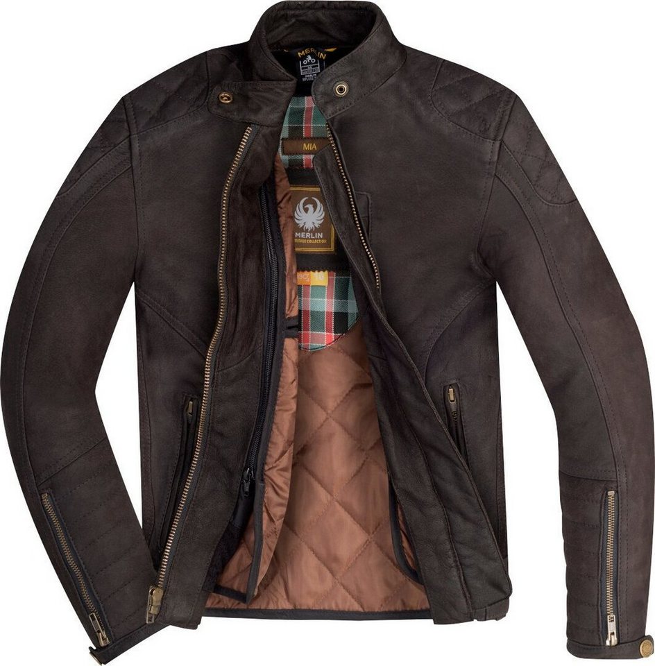 Merlin Motorradjacke Mia Damen Motorrad Lederjacke herausnehmbares Innenfutter Bild 5