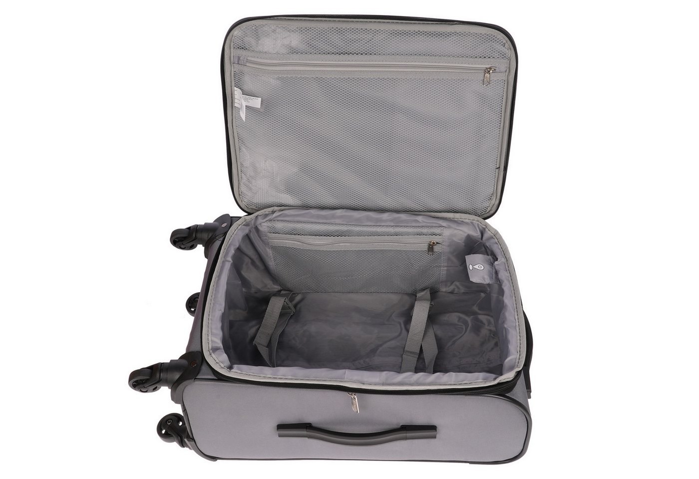 Weissmantel Kofferset 3er Koffer Set Stoffkoffer Set mit 4x Organizer, Weichschale 4 Rollen, (Als Zusatz sind 4 Organizer Tasche enthalten, damit Sie Ihre Kleidung perfekt im Koffer verstauen können., Mit eine Dehnfuge erhöht Volumen des Koffers um ca. 10), Softshell Koffer Set - Kofferset 3 Teilig Weichschale Bild 2