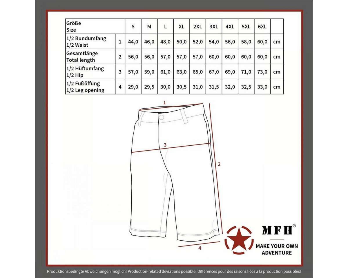 MFH Outdoorhose Brit. Bermuda, "Combat", schwarz Bild 4