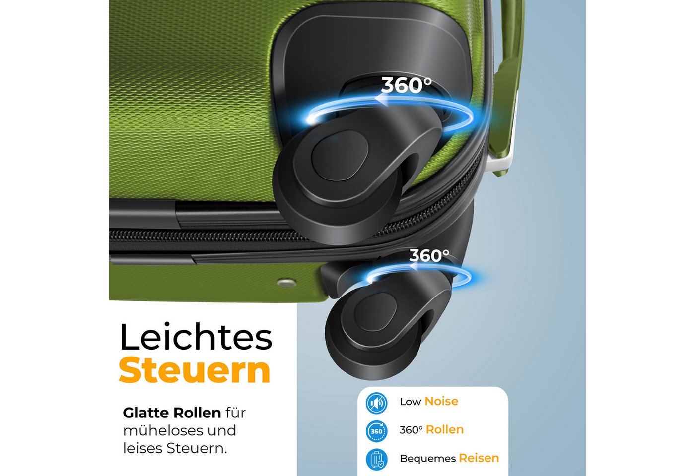 KESSER Kofferset, 4 Rollen, 3tlg. Hartschalenkofferset Hartschalenkoffer Reisekoffer Set Bild 2