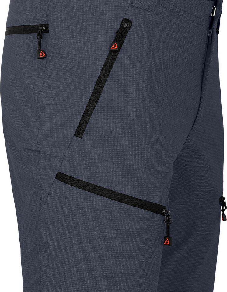 Bergson Outdoorhose LEBIKO Bermuda Herren Wandershorts, robust, elastisch, Normalgrößen, grau/blau Bild 2
