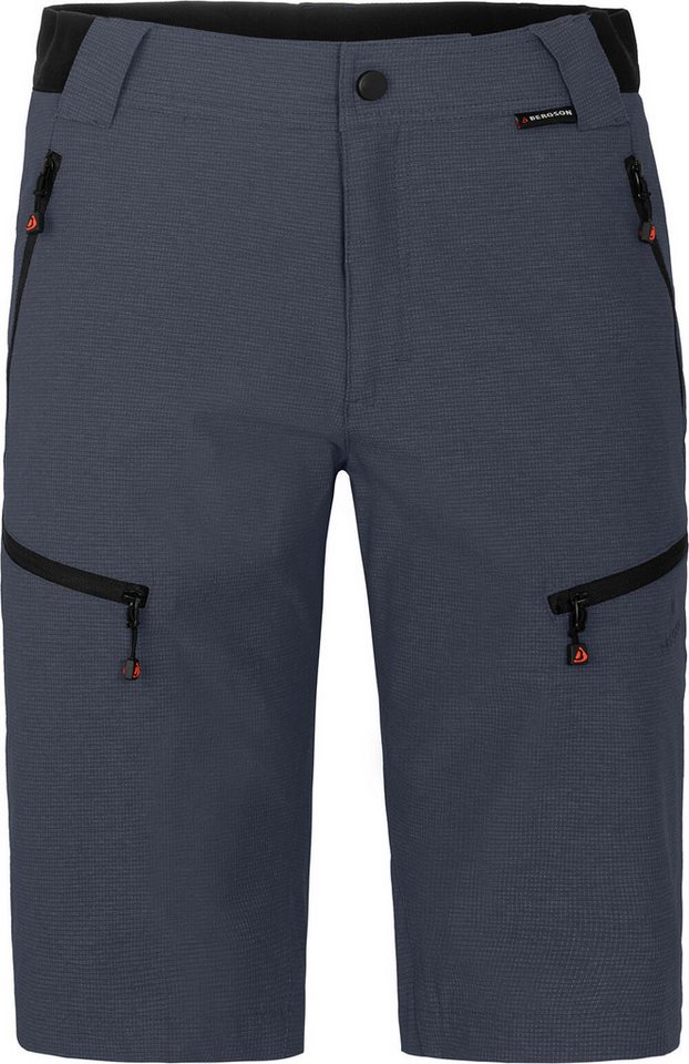 Bergson Outdoorhose LEBIKO Bermuda Herren Wandershorts, robust, elastisch, Normalgrößen, grau/blau Bild 5