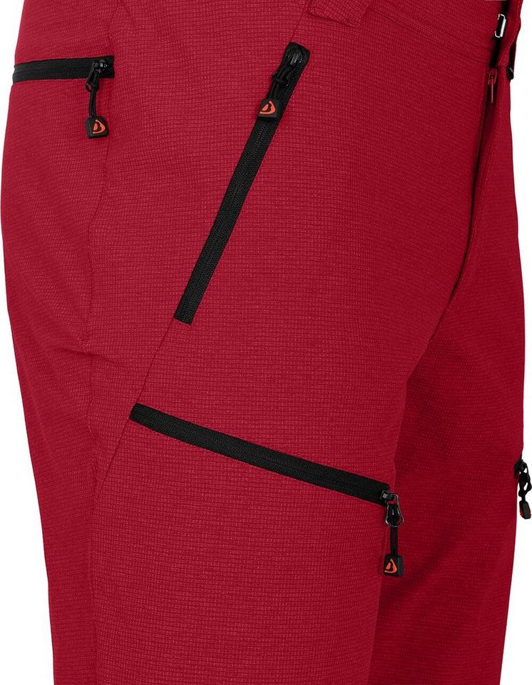 Bergson Outdoorhose LEBIKO Bermuda Herren Wandershorts, robust, elastisch, Normalgrößen, rot Bild 4