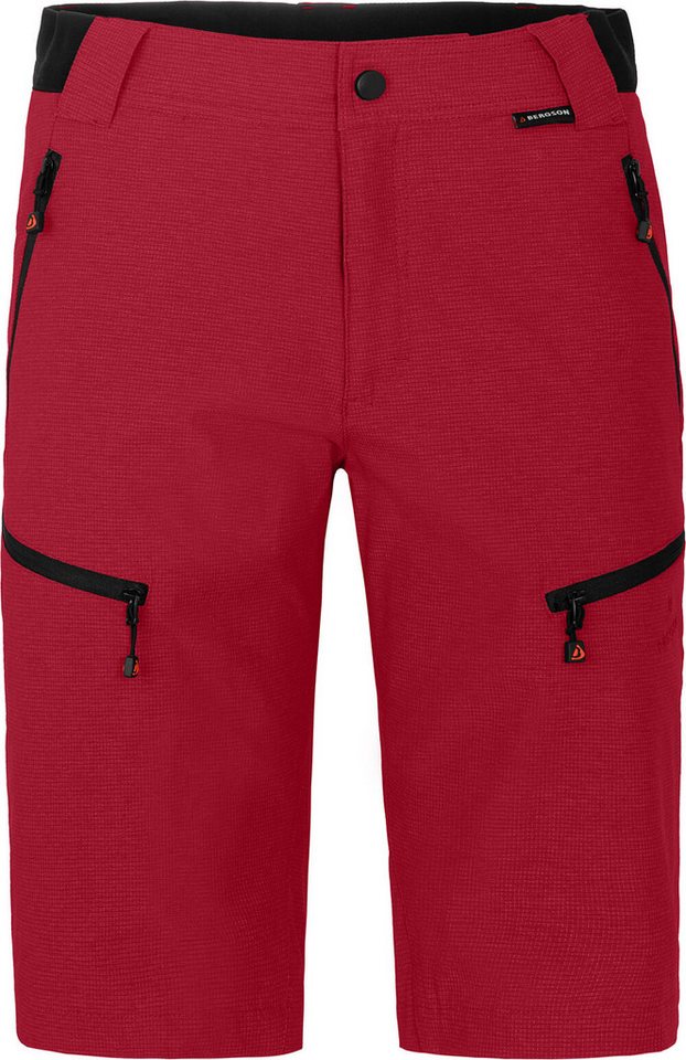 Bergson Outdoorhose LEBIKO Bermuda Herren Wandershorts, robust, elastisch, Normalgrößen, rot Bild 5