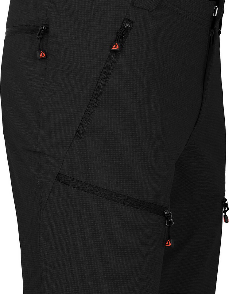 Bergson Outdoorhose LEBIKO Bermuda Herren Wandershorts, robust, elastisch, Normalgrößen, schwarz