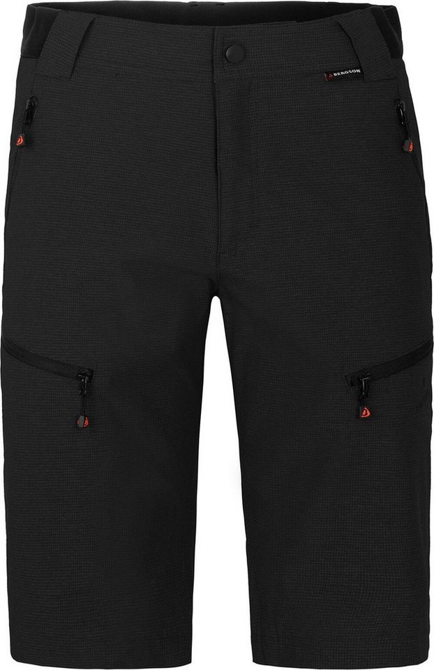 Bergson Outdoorhose LEBIKO Bermuda Herren Wandershorts, robust, elastisch, Normalgrößen, schwarz Bild 4