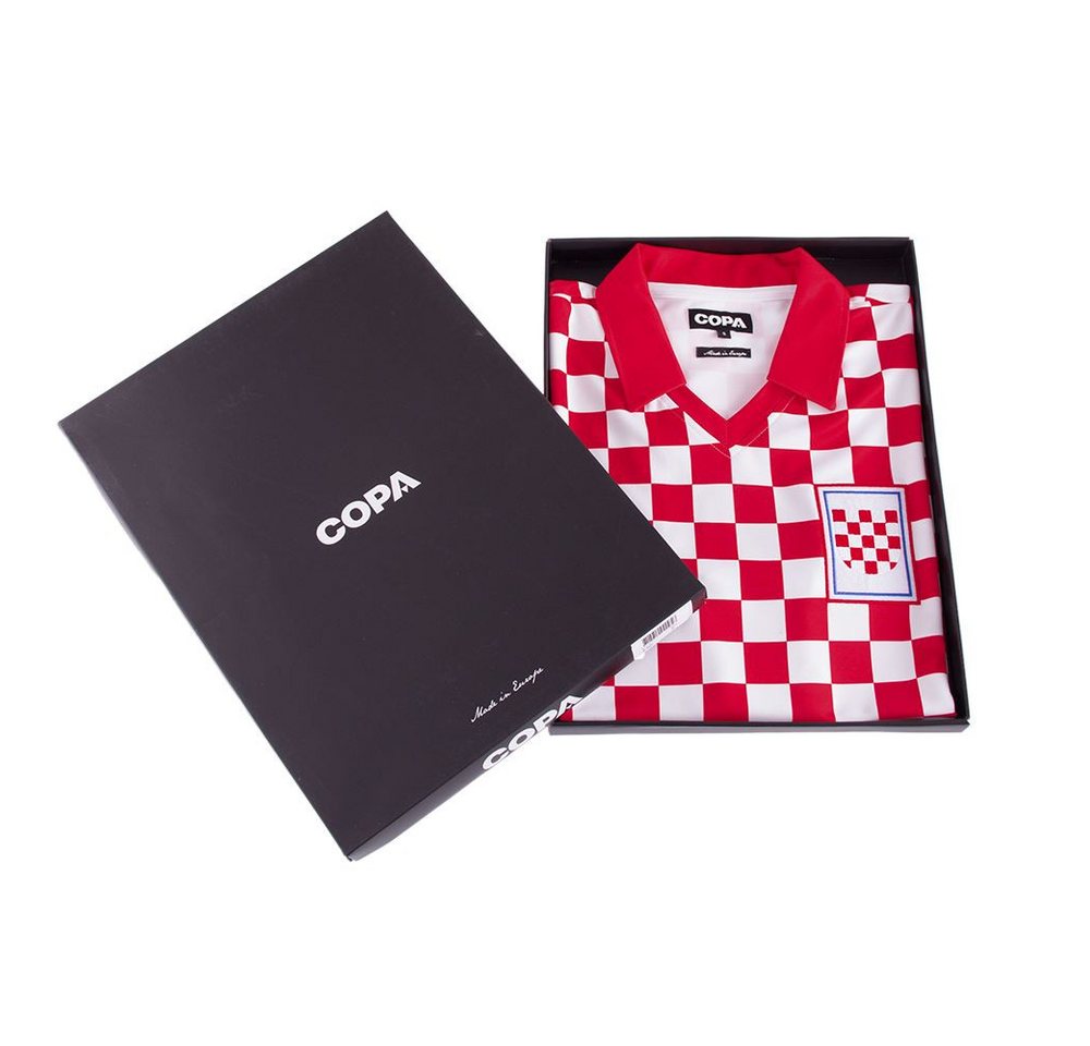 COPA Fußballtrikot Retro Kroatien 1992 Bestick Vereinsemblem Bild 3