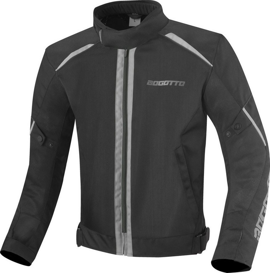 Bogotto Motorradjacke Blaze-Air Motorrad Textiljacke Wasserdicht protektoren reflektierende weitenverstellbar reißverschl