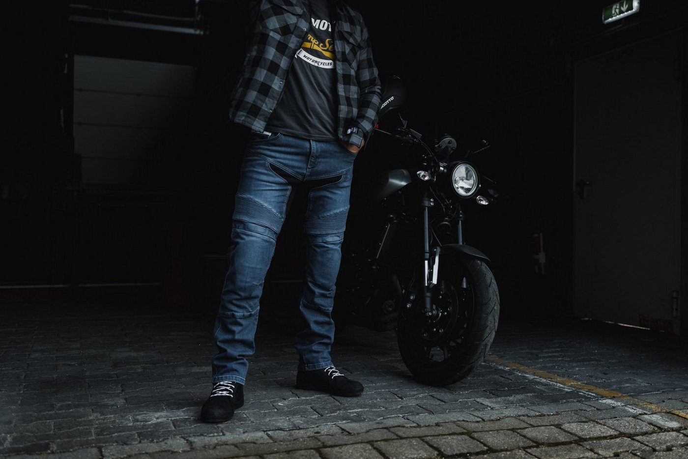 Bogotto Motorradhose Roadturn Motorrad Jeans protektoren