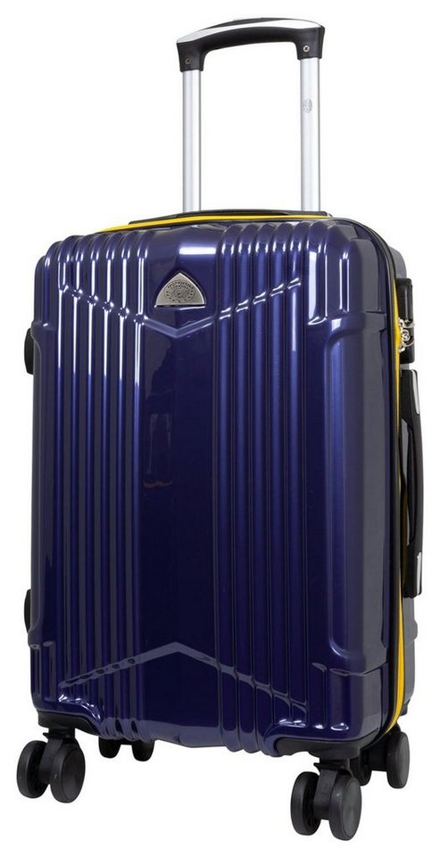 Warenhandel König Trolley Haimar, 4 Rollen, aufrecht rollbar, Hartschale, mit farbig abgesetztem Reißverschluss