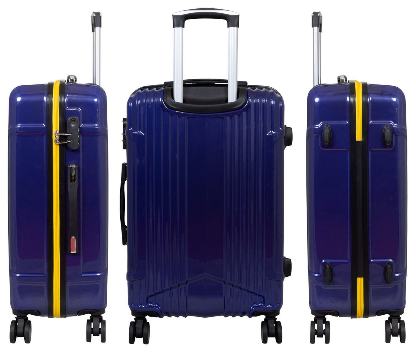 Warenhandel König Trolley Haimar, 4 Rollen, aufrecht rollbar, Hartschale, mit farbig abgesetztem Reißverschluss Bild 4